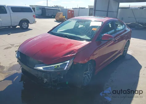 2019 Hyundai Elantra Sport z USA, uszkodzony, nr VIN KMHD04LB4KU843776